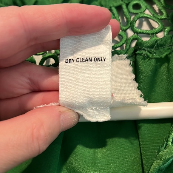 Anthropologie green floral lace detail dress - Picture 8 of 8